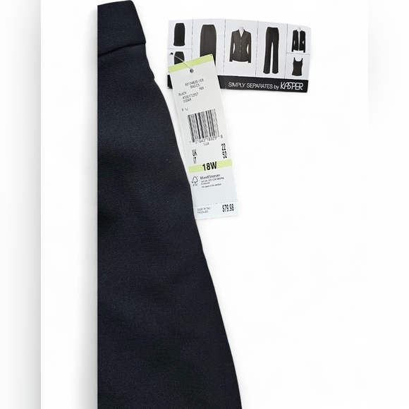 Kasper Women’s Separates Black Dress Pants Size 18W - Picture 5 of 8